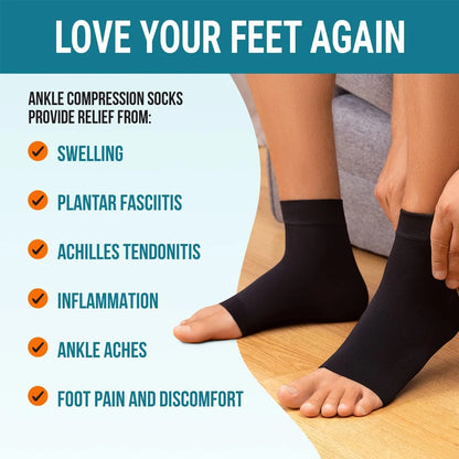 Breathable Neuropathy Socks for Men Women, Soothe Compression Sock for Neuropathy Pain,Ankle Brace, Plantar Fasciitis Relief, 1P