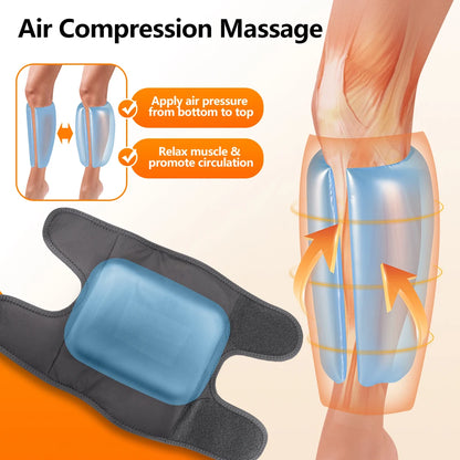 Electric Wireless Air Pressure Calf Massager 8 Level 4 Mode Air Compression Massage Heating Relief Leg Fatigue Muscle Foot Relax